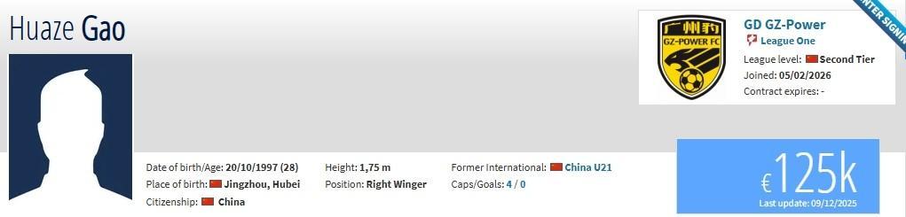 开云体育-德转：原石家庄功夫球员高华泽、王靖斌加盟广东广州豹
